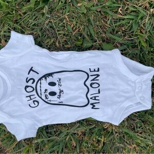Carter's White Ghost Malone Bodysuit